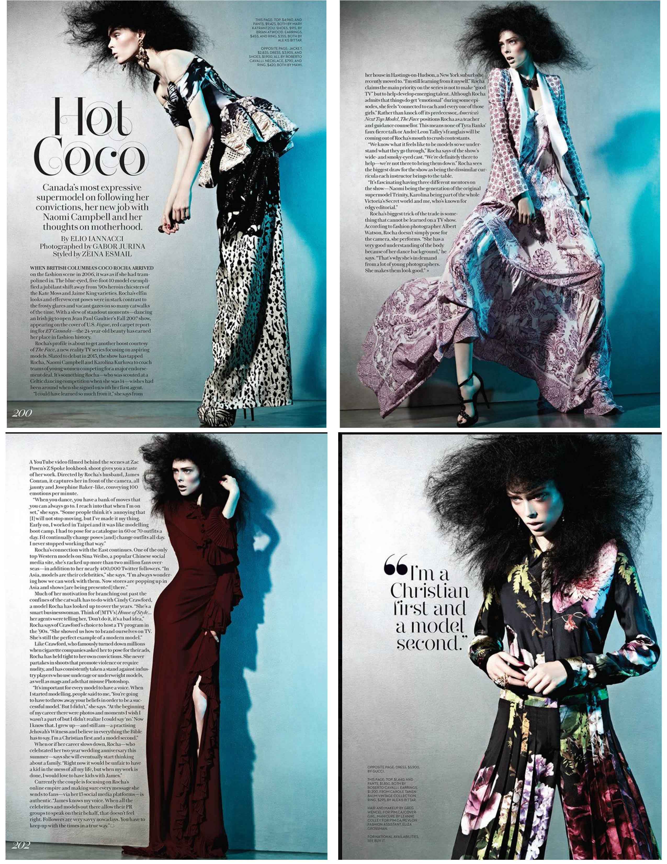 Coco Rocha "Hot Coco" Editorial