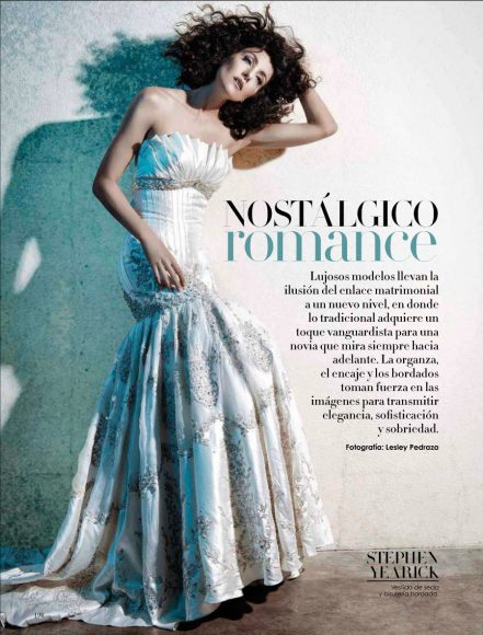December 2014 Vanidades Novias Brides, Nostalgico Romance editorial featuring model Jacqueline Depaul